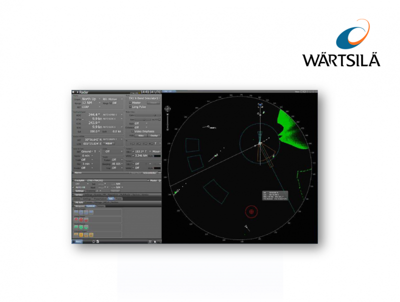 Warship ECDIS display Wartsila